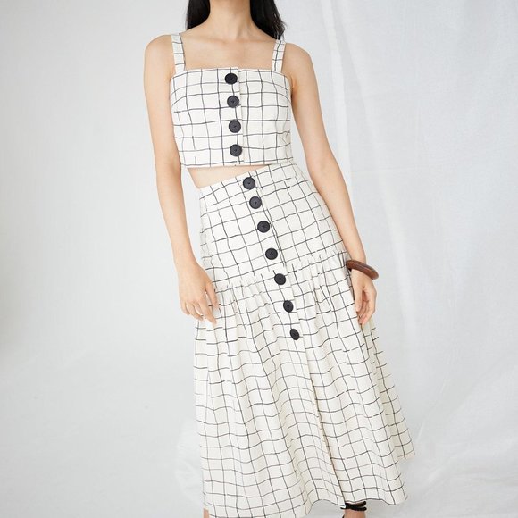 *UNWORN* Whit Aster Grid-Print Tank - Picture 3 of 9